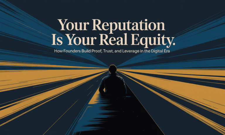 Reputation Is Your Real Equity