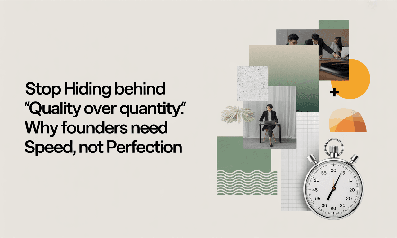 Why Founders Need Speed, Not Perfection