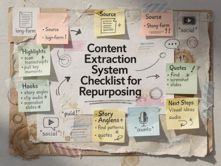 Content Extraction System Checklist for Repurposing